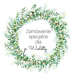 Zaproszenie z zielonym z wiankiem i zdjęciem
