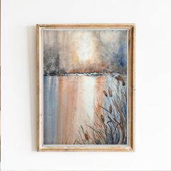 Szuwary. Akwarela 30x40cm