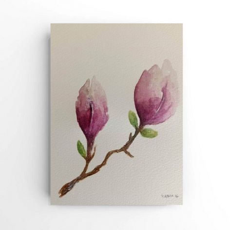 Kwiaty 1-akwarela formatu A5