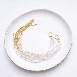 Wyjątkowe ręcznie szyte kolczyki Selene