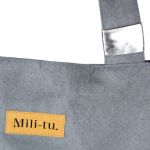 Duża torba Mili Chic grey/silver - 