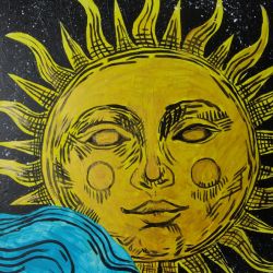 astrologia tarotowe słońce obraz do salonu znaki zodiaku 