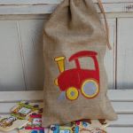 Lniany worek na klocki - 