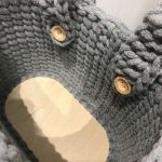 Owalny kosz, organizer do powieszenia 22x13x18cm. - 