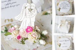 Exploding box ślubny pełen róż v.4