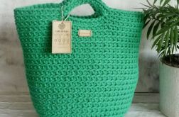 Duża torebka damska, shopper bag,zielony