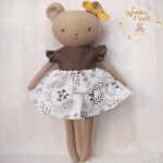 Miś Zoya przytulanka brązowa sukienka GOTOWA - 