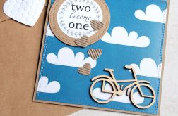ROWEROWA kartka ślubna :: teal
