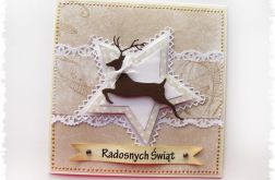 Kartka świąteczna z reniferem