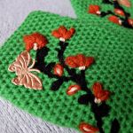 Mitenki z motylkiem - 
