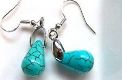 Delikatne kolczyki z turkusami