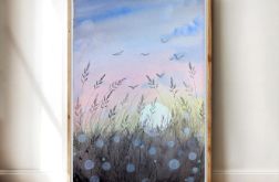 Oryginalna akwarela. Łąka III A3