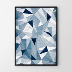 Plakat abstrakcja trójkąty 50X70 B2