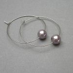 Alloys Collection /one pearl/ grey - kolczyki - 