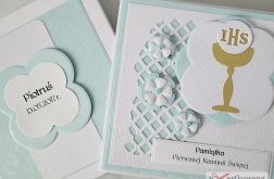 Kartka PAMIĄTKA I KOMUNII z kielichem #4