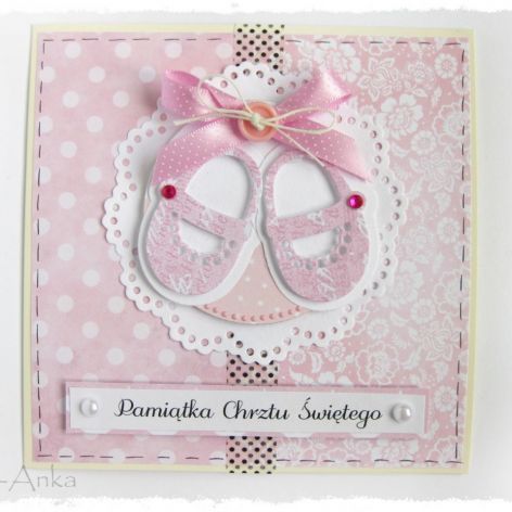 Kartka na Chrzest dla dziewczynki