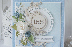 Pamiątka I Komunii Świętej "Blue & Cream" v.1