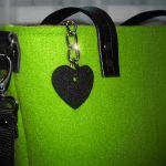 Limonkowa torba z filcu - 