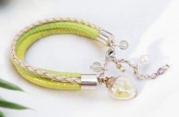 Bransoletka rzemykowa zieleń