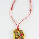 Wisior ceramiczny żółtoczerwony - orginalna biżuteria