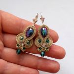 Kolczyki  Złoto, Zieleń, Tęcza - 