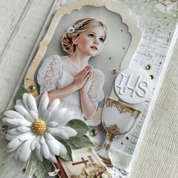 Kartka na komunię dla dziewczynki