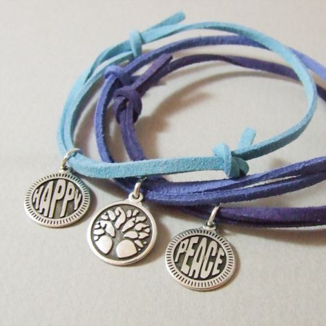 LIFE HAPPY PEACE blue