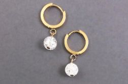 Kolczyki kulki spękane.