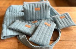 Zestaw prezentowy z lnu - niebieski Zestaw prezentowy z lnu - niebieski