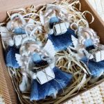 Zimowe aniołki z prezentem  - Komplet