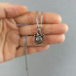 Srebrny wisiorek z kamieniem słonecznym, Mały - wisiorek zdjęcie 3