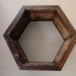 półka heksagon plaster miodu - dąb