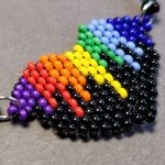 Bransoletka "Artystyczne serce plamy farby czarne"  Prezent na Walentynki  - Bransoletka "Artystyczne serce plamy farby czarne" Prezent na Walentynki