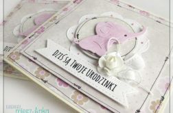 Kartka na urodziny, roczek ze słonikiem 2