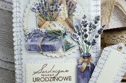 Kartka urodzinowa z lawendą