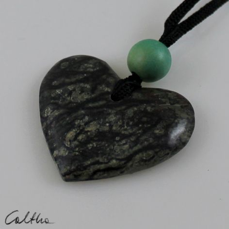 Kamień na szczęście - zielone serce