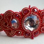 Bransoletka Czerwień i złoto - 