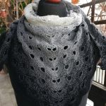 Chusta ombre szara - chusta z bawełną