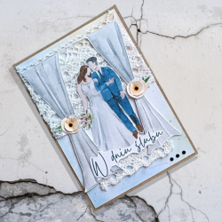 Kartka ślubna Watercolour #01