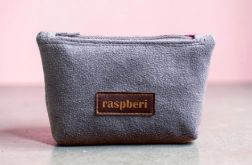 Szare etui na klucze z weluru