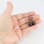 Kolczyki w kolorze miedzi, lapis lazuli - Kolczyki w kolorze miedzi, lapis lazuli