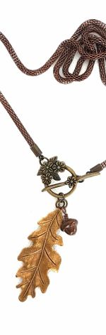 Naszyjnik dębowy liść