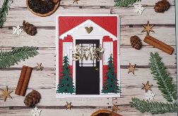 Kartka świąteczna - drzwi