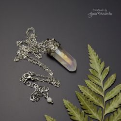 Wisiorek talizman kwarc angel aura anielska