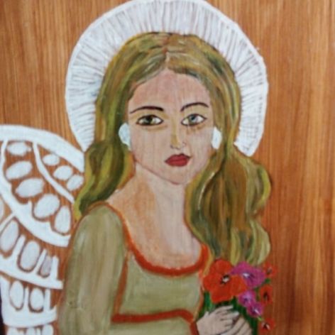 Aniela- obraz malowany na desce