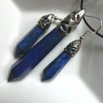 Lapis lazuli, piękny zestaw biżuterii, srebro - null
