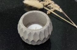 Świecznik na tealighty z betonu MR handmade szesciobok