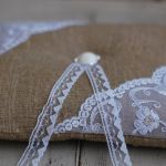 Lniana poduszka na obrączki - 