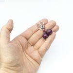 Kolczyki fossil z pirytem, kule 12mm, Swarovski, oksydowane srebro pr.925 - Kolczyki fossil z pirytem, kule 12mm, Swarovski, oksydowane srebro pr.925 c