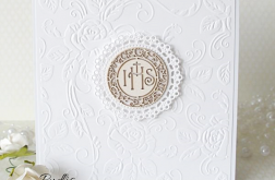 Delikatne zaproszenia komunijne z hostią n.7